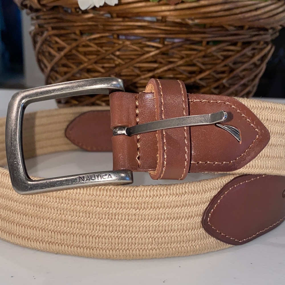 Nautica Tan and Brown Women's Belt